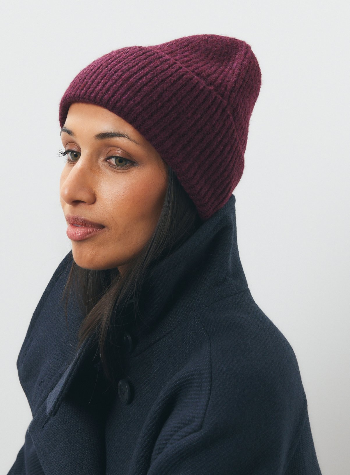 Burgundy Beanie Hat One Size - Image 1 thumbnail